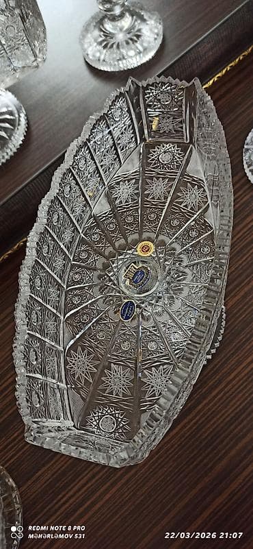 parnik satilir: Xrustal dəst gülqabı aleşindi 250 manat meyvə qabları 30 sm — 8