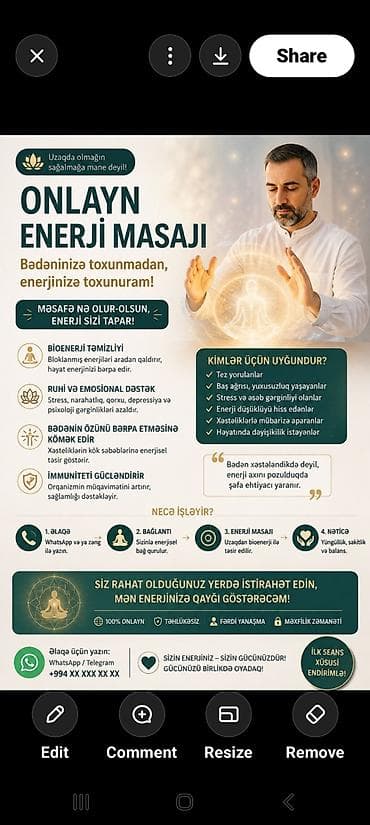 temizlik: Onlayn Enerji Masajı – məsafədən bioenerji ilə dəstək Xüsusiyyətlər — 1