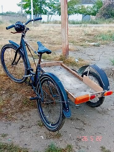 irşad velosiped 29: Yük daşımaq üçün qoşqulu velosiped - Yan tərəfdə bərkidilmiş təkərli — 2