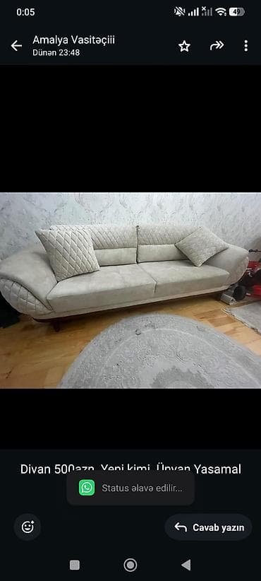 Divan 500azn. Yeni kimi. Ünvan Yasamal (aml)