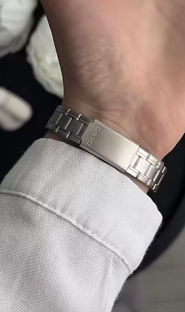 Kişi ayaqqabıları: Qol saatı, Casio, rəng - Gümüşü — 1