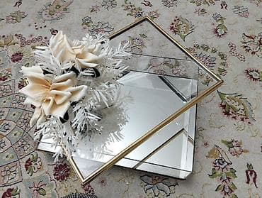 sandık: Güzgülü dekorativ qutu – güllü kompozisiya ilə - Material: tamamilə — 3