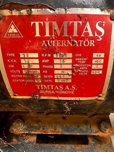 elektron saat: TİMTAŞ alternatorlu dizel generator seti Texniki göstəricilər — 1