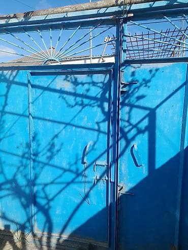 demir qapi darvaza: Dəmir Həyət darvazası, Mexaniki, Qapı ilə, rəng - Mavi — 4