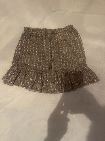 теплые юбки в клетку: Qadın ətəyi - Model: qısa, ətəyi volanlı - Rəng/naqiş: qəhvəyi fon — 1