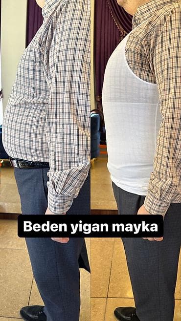 Kişilər üçün bədən yığan mayka - Qarın və bel hissəsini sıxaraq daha