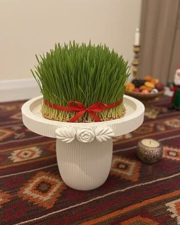 Süfrə ləvazimatları: Tort və şiriniyyat qabı, rəng - Ağ, Keramika — 1