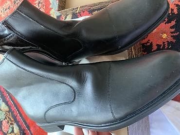 Kişi üçün qışlıq dəridən qısa çəkmə 43 Teze qutuda! - Material: hamar