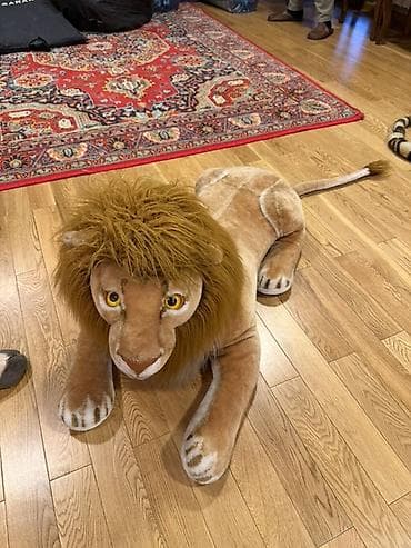 pive seti: Böyük ölçülü aslan plyuş oyuncağı - Realistik dizayn: detallı üz — 2