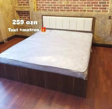 Çarpayılar: Yeni, İkinəfərlik çarpayı, Bazasız, Matras ilə, Siyirməsiz, Azərbaycan — 1