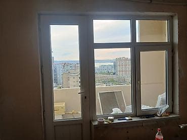 plasik qapi: PVC balkon qapısı və pəncərə bloku - Material: ağ PVC profil - — 1