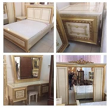Двуспальная кровать, Шкаф, Трюмо, Тумба, Новый at lalafo.az Двуспальная кровать, Шкаф, Трюмо, Тумба, Новый
