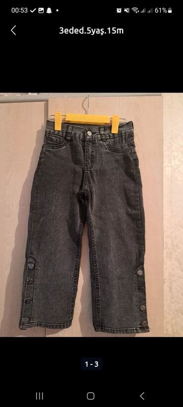 oğlan şalvarları: Cins şalvar, Qız üçün, 4 - 5 yaş — 1