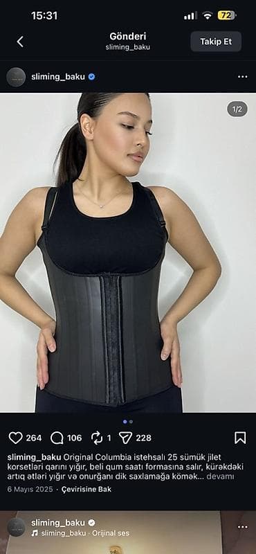 sony saat: Məhsul: Original Ann chery 25 sümüklü jilet korseti Xüsusiyyətlər: - — 2