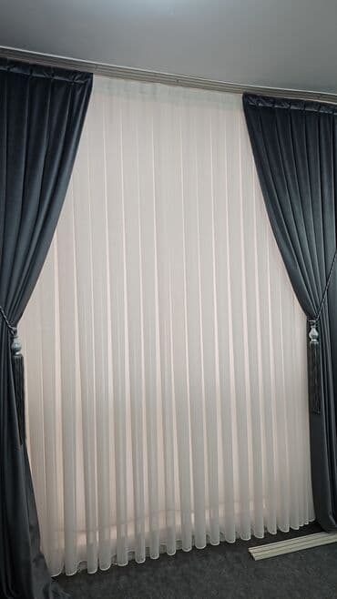 ucuz tul: Ağ rəngli, şəffaf tül parça. Yüngül və zərif görünüşü ilə pərdələr — 15