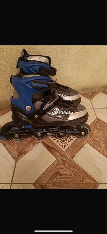 детские защитные шорты для роликов: Rollar konki – Bramar marka, inline tipli. - Rəng: mavi/qara/gümüş. - — 1