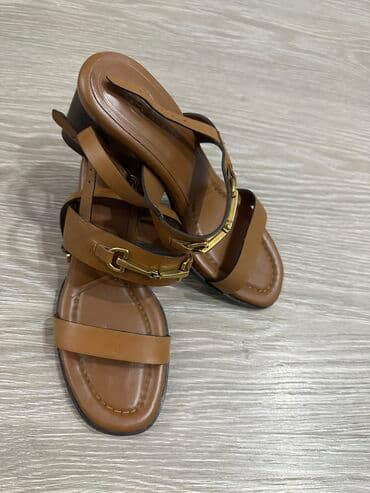 бежевые босоножки на тракторной подошве: Ölçü: 37, rəng - Bej, Yeni — 3