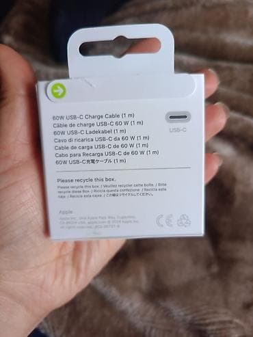 adapter apple: Apple USB‑C Şarj Kabeli – 60W (1 m) - Model: 60W USB‑C Charge Cable — 2