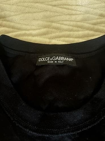 triko: Dolce & Gabbana kişi T‑şörtü - Rəng: qara - Model: klassik kruq — 2