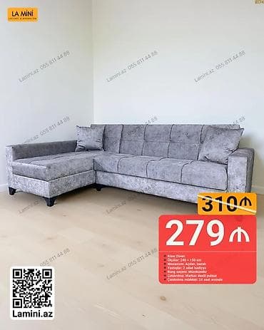 zivella az: Künc divan, Açılan, Bazalı, Parça, Şəhərdaxili pulsuz çatdırılma — 1