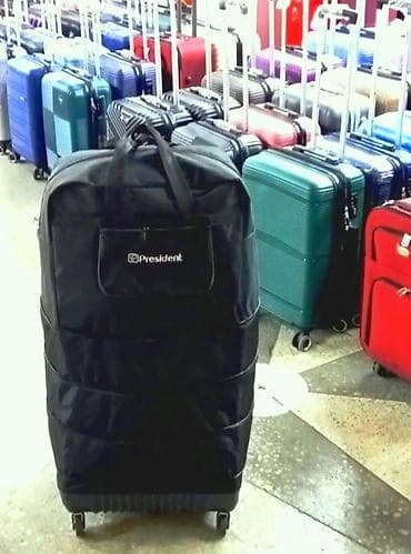 Nərdlər: President brendinin sərt korpuslu çamadanları təkərli yığılan çantalar — 1