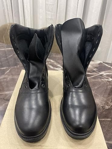 Botinkalar: Qara hərbi/iş botları – bağcıqli model - Material: tam qara, sıx və — 3