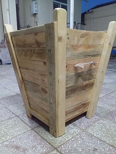 Горшки для растений: Ağacdan hazırlanmış dekorativ bitki qabı / bardaq tipli planter. - — 2