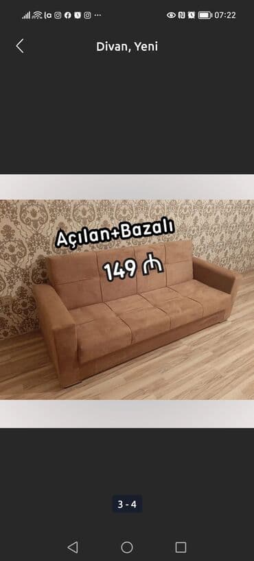 divan işləmiş: Divan, Yeni, Açılan, Bazalı, Parça, Ödənişli çatdırılma — 1