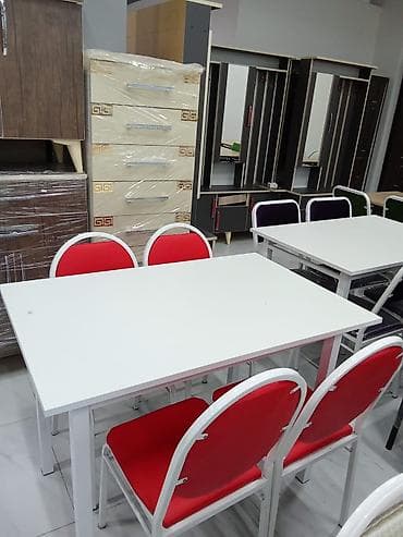 2el mebeler: Stullar ilə, Düz masa, 4 nəfər, Azərbaycan, 3 il zəmanət, Kredit yoxdur, Pulsuz quraşdırılma — 5