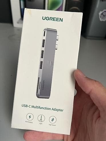 iphone adapter usb: UGREEN USB-C Multifunction Adapter Xüsusiyyətlər: - Giriş: 2x USB‑C — 1