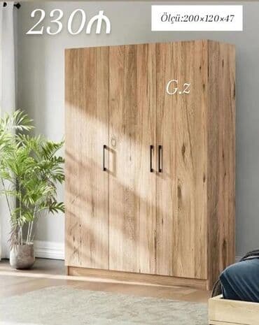 Açılan, 3 qapılı Düz dolab, Qarderob, paltar dolabı