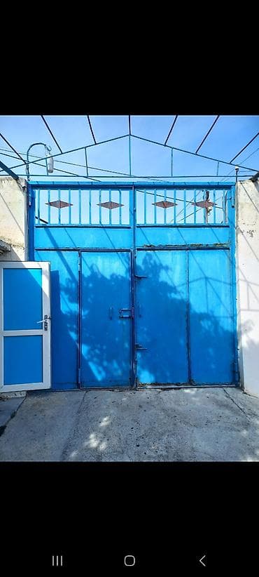 Məhəccərlər: İşlənmiş Dəmir Həyət darvazası, Yana açılan, Mexaniki, Şəbəkə ilə, rəng - Mavi — 2