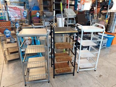 Mətbəx aksesuarları: Meyvə-tərəvəz yiğmaq uçun tekerli şkaf
3 mertebe tekerli — 11