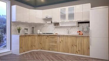 metbex mebeli gence: Sifarişlə mətbəx dəsti, Özü çəkən petlələr, Mat laminat, Kredit var, Pulsuz çatdırılma — 8