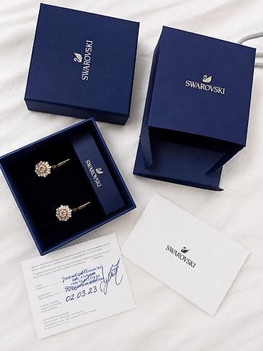 Sırğa, Swarovski, Çəhrayı qızıl — 3