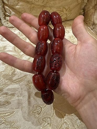sumuk təsbeh: 20 x 25 mm Ölçülerinde Qədim Kəhrəba Təsbeh. Baba Yadigarıdır — 3