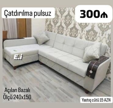 Künc divan, Açılan, Bazalı, Pulsuz çatdırılma