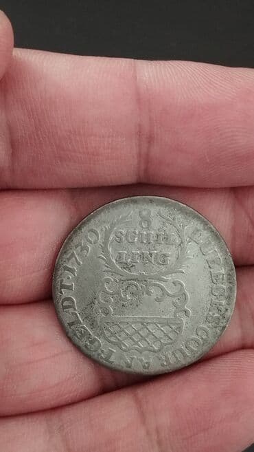 ustunde gerb olan qepik: Antik gümüş sikkələr paketi - Prussiya, 1/6 taler (yarım şillinq — 2