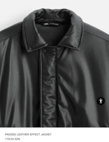 демисезонные кожаные мужские куртки: Zara Kurtka (179 Azn’ə yeni alınıb cəmi 2 dəfə geyinilib, Razmeri — 6