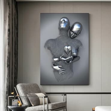 Müasir divar dekoru – 3D metalik heykəlsi rəsm tablo - Tərtibat