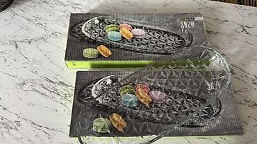 uzerlik qabi: Şüşə servis qabları – uzun, ovala yaxın forma - Material: qalın — 6