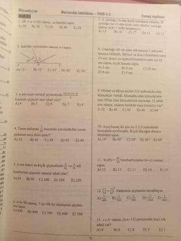 riyaziyyat test toplusu 2019 cavablar: İzə 9cu sinif riyaziyyat. Kitabın içərisi yazılmayıb təzədir. Kitabın — 2