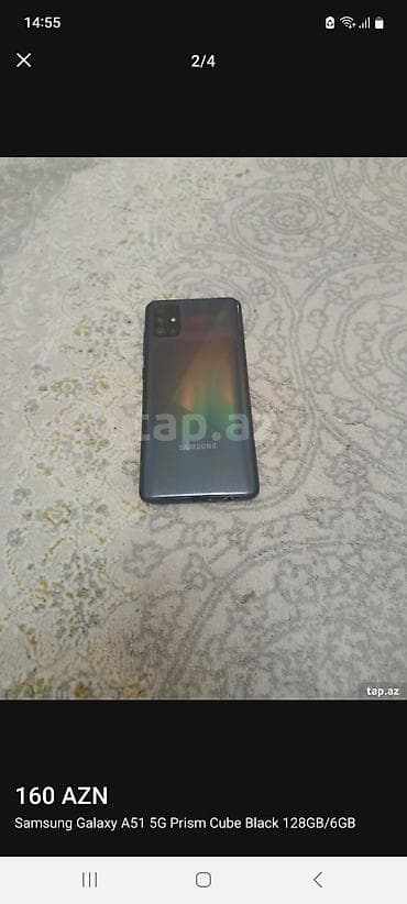 mumya tablet qiyməti: Samsung Galaxy A51 5G, 128 GB, rəng - Qara, İki sim kartlı — 3