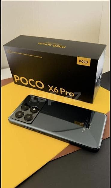 sadə tel: Poco X6 Pro 5G, 512 GB, rəng - Qara, Barmaq izi — 7
