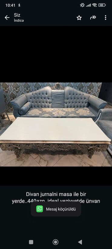Divan və kreslo dəstləri: Divan, Jurnal masası — 1