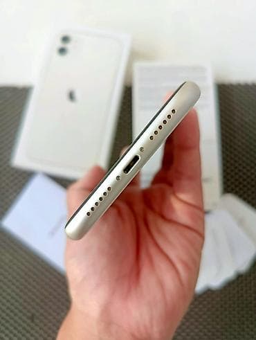 apple imac: IPhone 11, 128 GB, Ağ, Zəmanət, Simsiz şarj, Face ID — 4