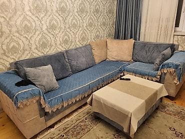 cay evi ucun divan islenmis: Kunc bazali divan satilir yeni kimidi.2.80x1.80 sm 6 boyuk 2 kicik — 1