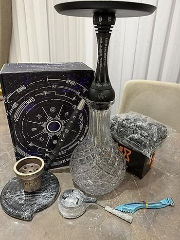 bas: Kalyán dəsti – kosmik dizaynlı premium model Komplekt: - Mat qara — 1