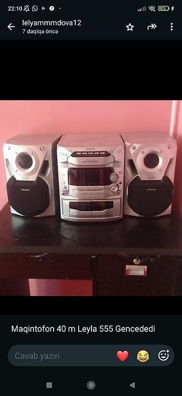 Panasonic mini audio mərkəzi – 3 blokdan ibarət stereo sistem (iki