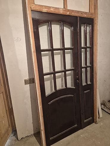 Taxta ikiqanadlı giriş/qonaq otağı qapısı olcu 1.20 ×2.50cm -